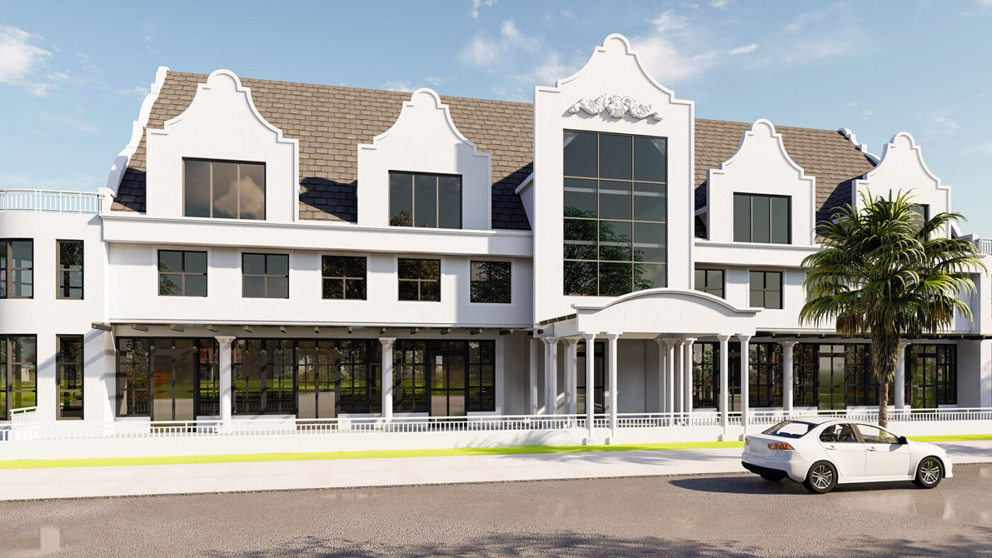 A render of Gire commercial complex in Karen, designed by Arcs Africa architects