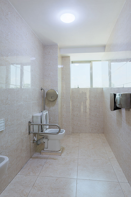 Interior of Bingwa sacco headquarter building showing the washrooms