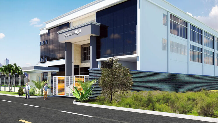 Axonometric perspective showing the Tumaini mall in Kisumu as designed by Arcs Africa Architects in Nairobi