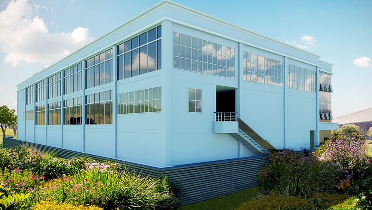 Axonometric perspective showing the Tumaini mall in Kisumu as designed by Arcs Africa Architects in Nairobi