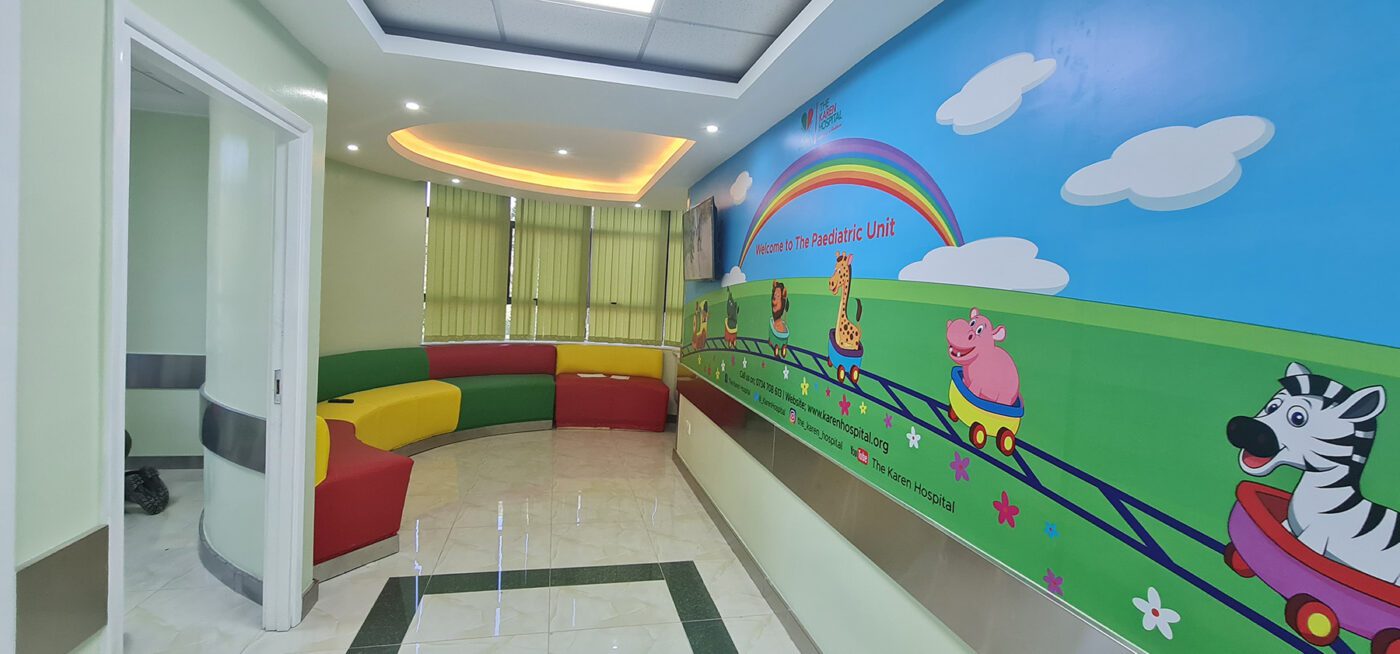 Interior view of Karen Hospital Paediatric unit