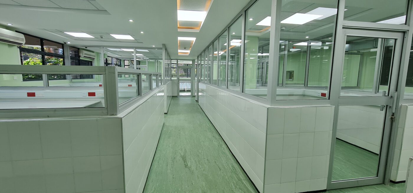 Interior of Karen hospital laboratory after refurbishment by Arcs Africa architects