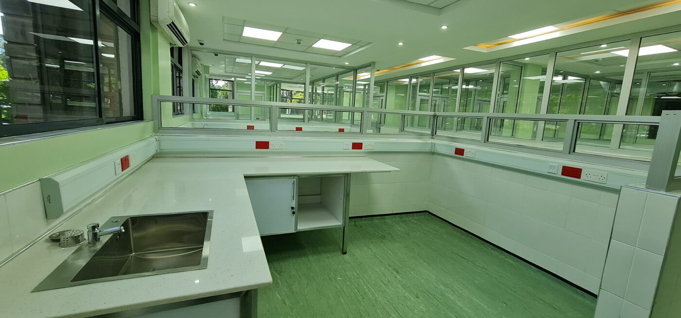 Interior of Karen hospital laboratory after refurbishment by Arcs Africa architects