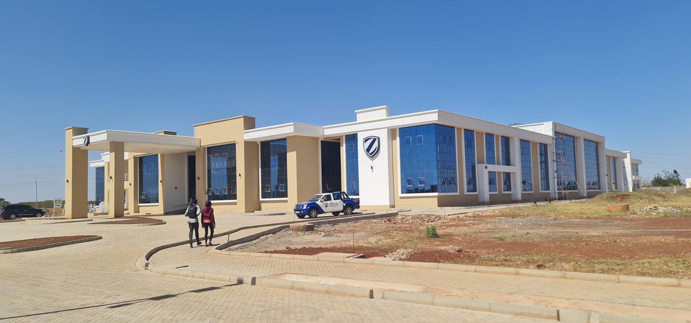 The front view of Zetech university, Mangú campus