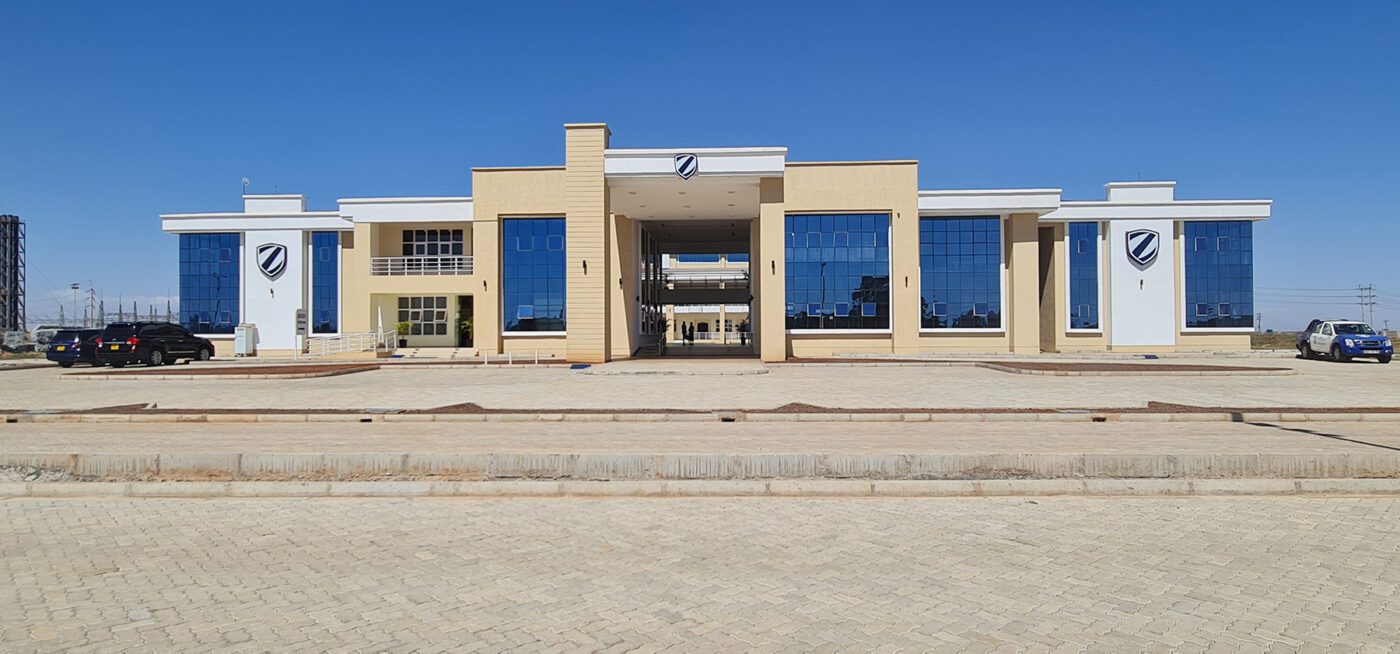 The front view of Zetech university, Mangú campus