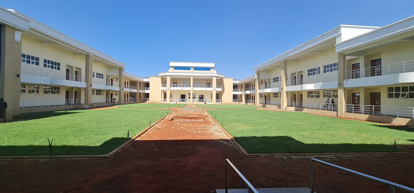 The courtyard view of Zetech university, Mangú campus